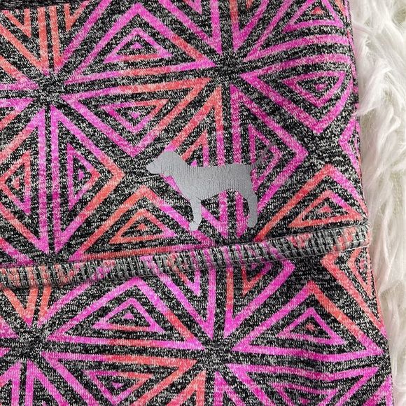 Women’s Victoria Secrets Pink Yoga Multicolored Crop Logo Legging’s (S) DY22 - Picture 5 of 8